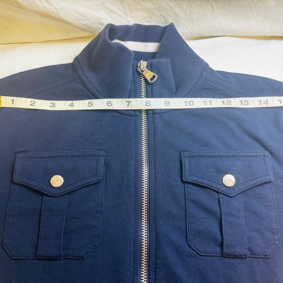 Lauren Ralph Lauren Full Zip Navy Nautical Womens M Boating Sweater Jacket - Picture 5 of 13
